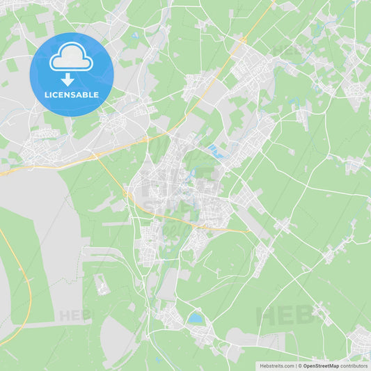 Grevenbroich, Germany printable street map