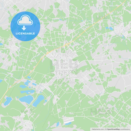 Dulmen, Germany printable street map