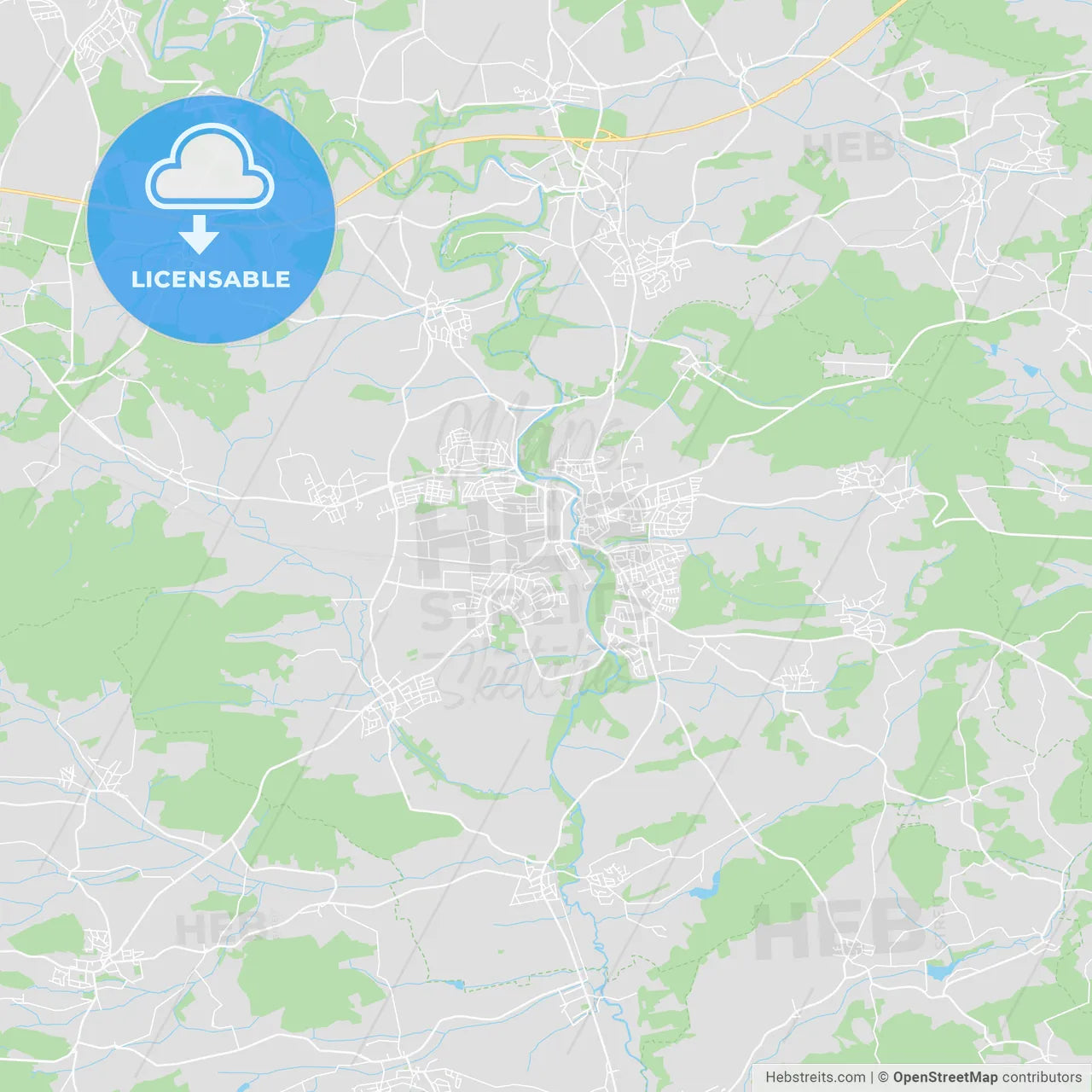 Crailsheim, Germany printable street map