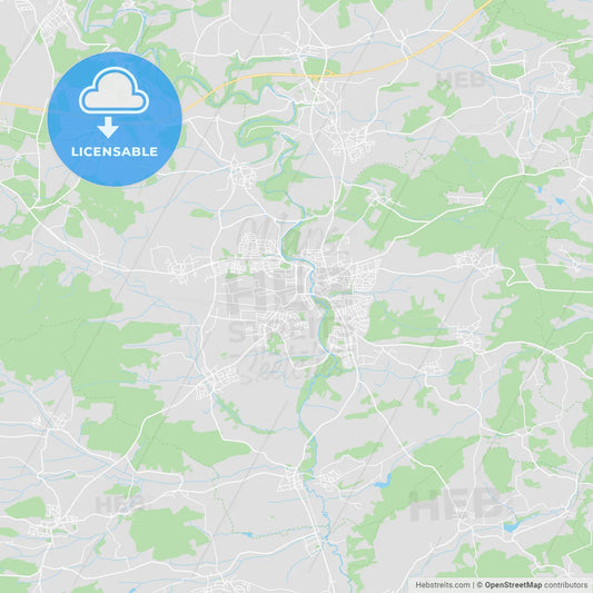 Crailsheim, Germany printable street map