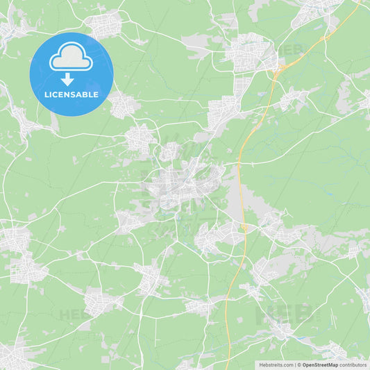 Herrenberg, Germany printable street map