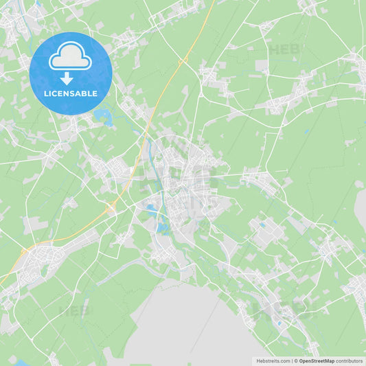 Julich, Germany printable street map