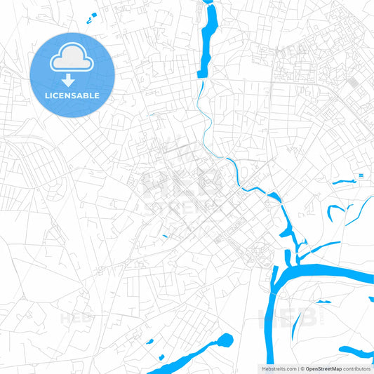 Chernihiv, Ukraine bright two-toned vector map