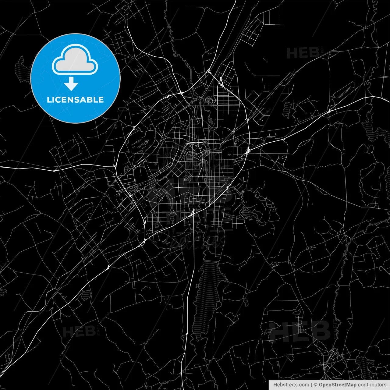 Area map of Changchun, China, Province Jilin