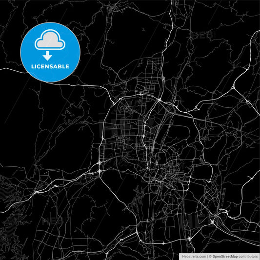Area map of Guiyang, China, Province Guizhou