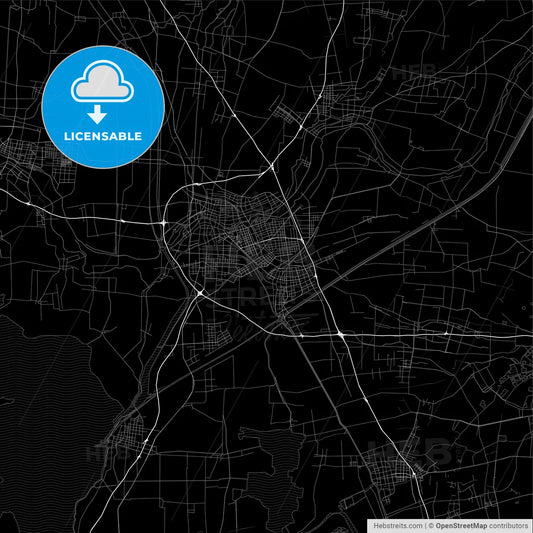 Area map of Huai an, China, Province Jiangsu