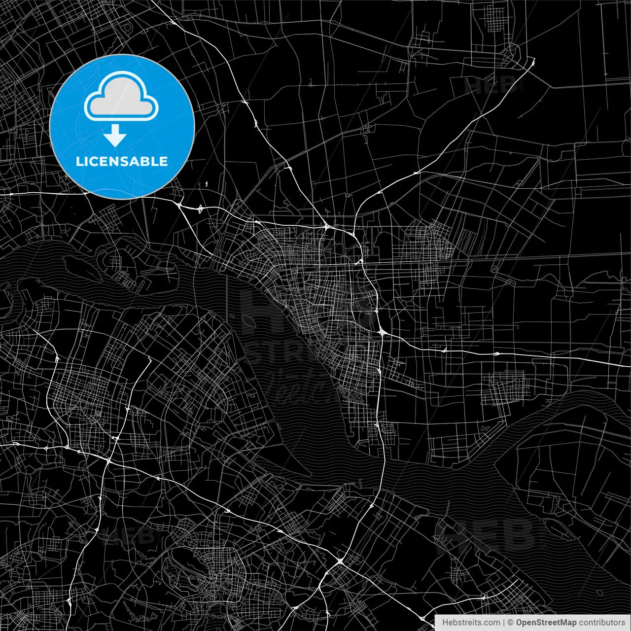 Area map of Nantong, China, Province Jiangsu