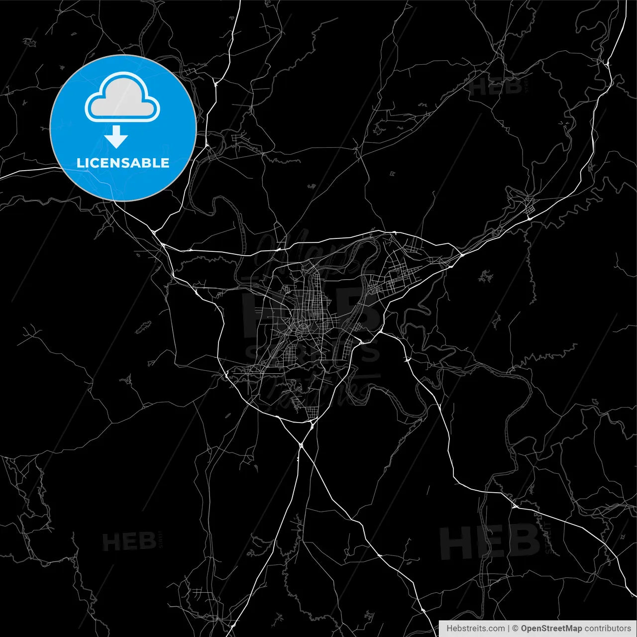 Area map of Liuzhou, China, Province Guangxi