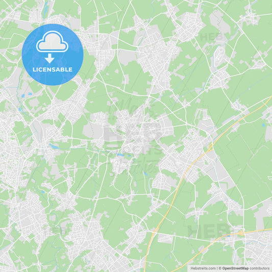 Alsdorf, Germany printable street map