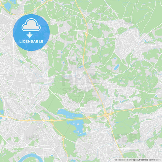 Erkrath, Germany printable street map