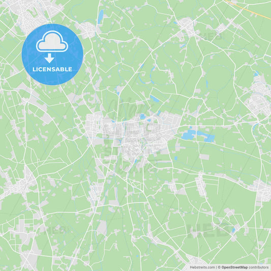 Geldern, Germany printable street map