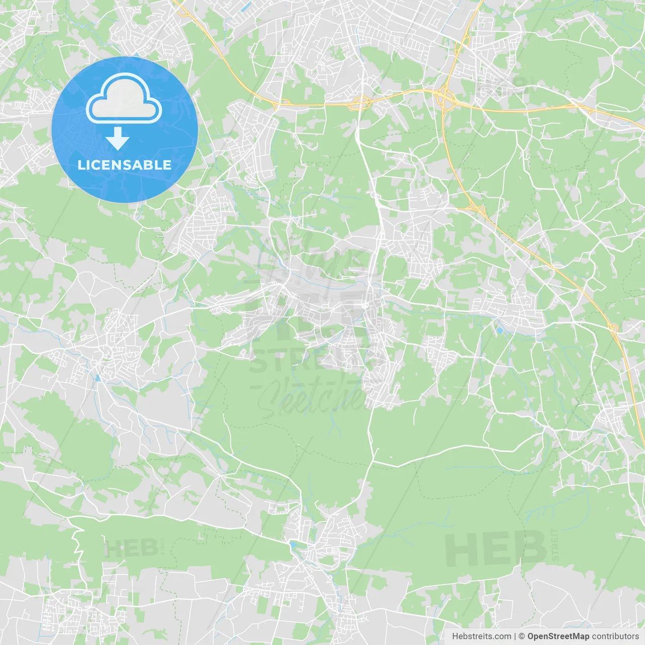 Georgsmarienhutte, Germany printable street map