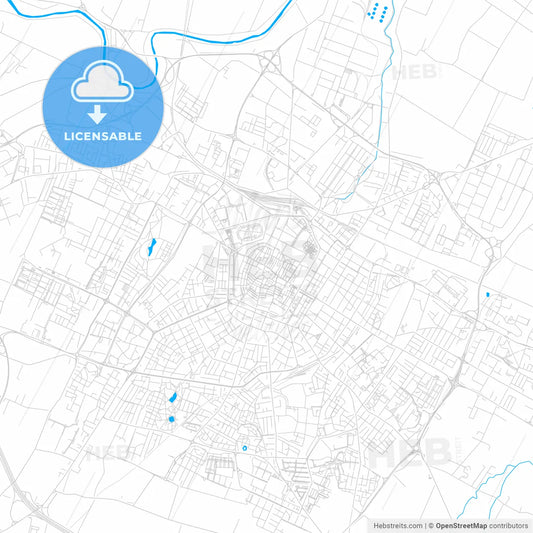Modena, Italy bright two-toned vector map