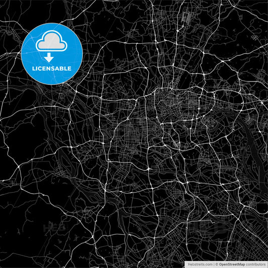 Area map of Foshan, China, Province Guangdong