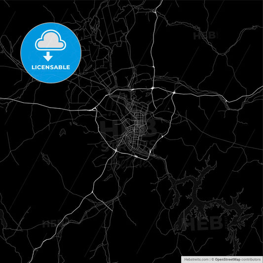 Area map of Jilin City, China, Province Jilin