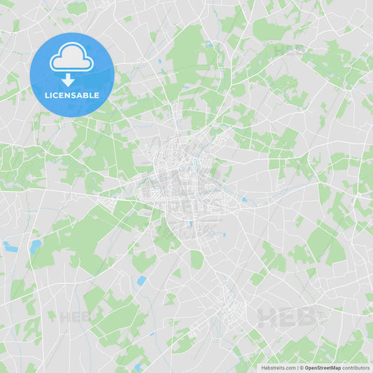 Coesfeld, Germany printable street map