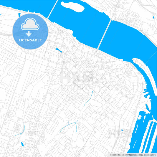 Dnipro, Ukraine bright two-toned vector map