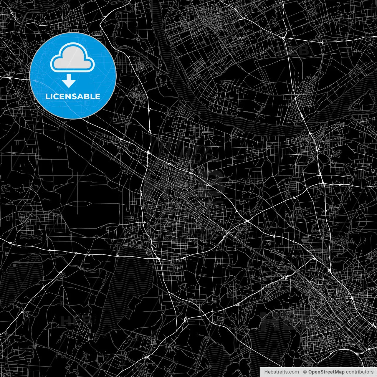 Area map of Changzhou, China, Province Jiangsu