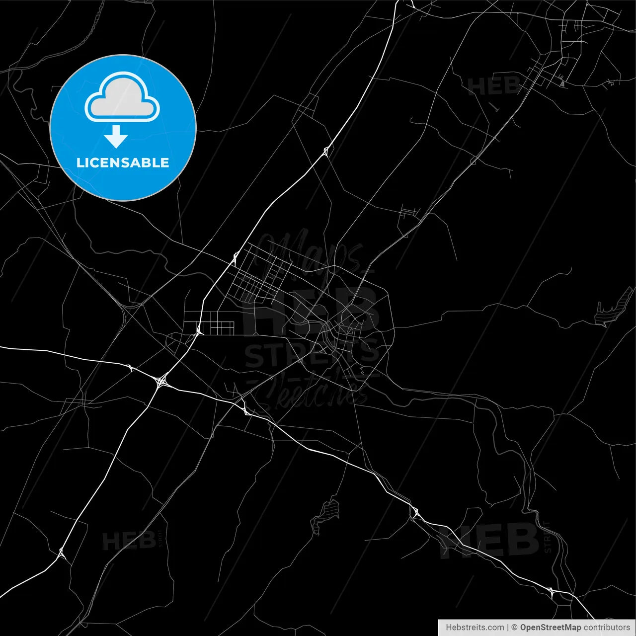 Area map of Haicheng, China, Province Liaoning