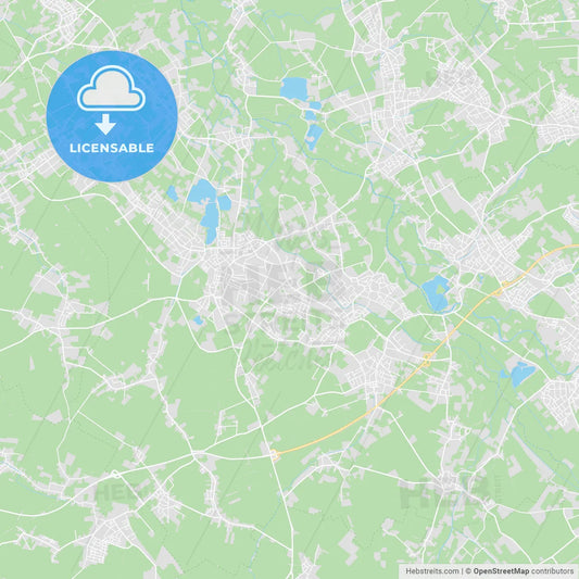 Heinsberg, Germany printable street map