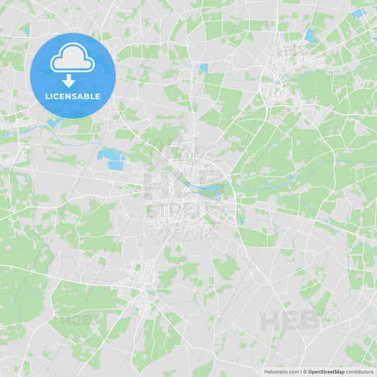 Warendorf, Germany printable street map