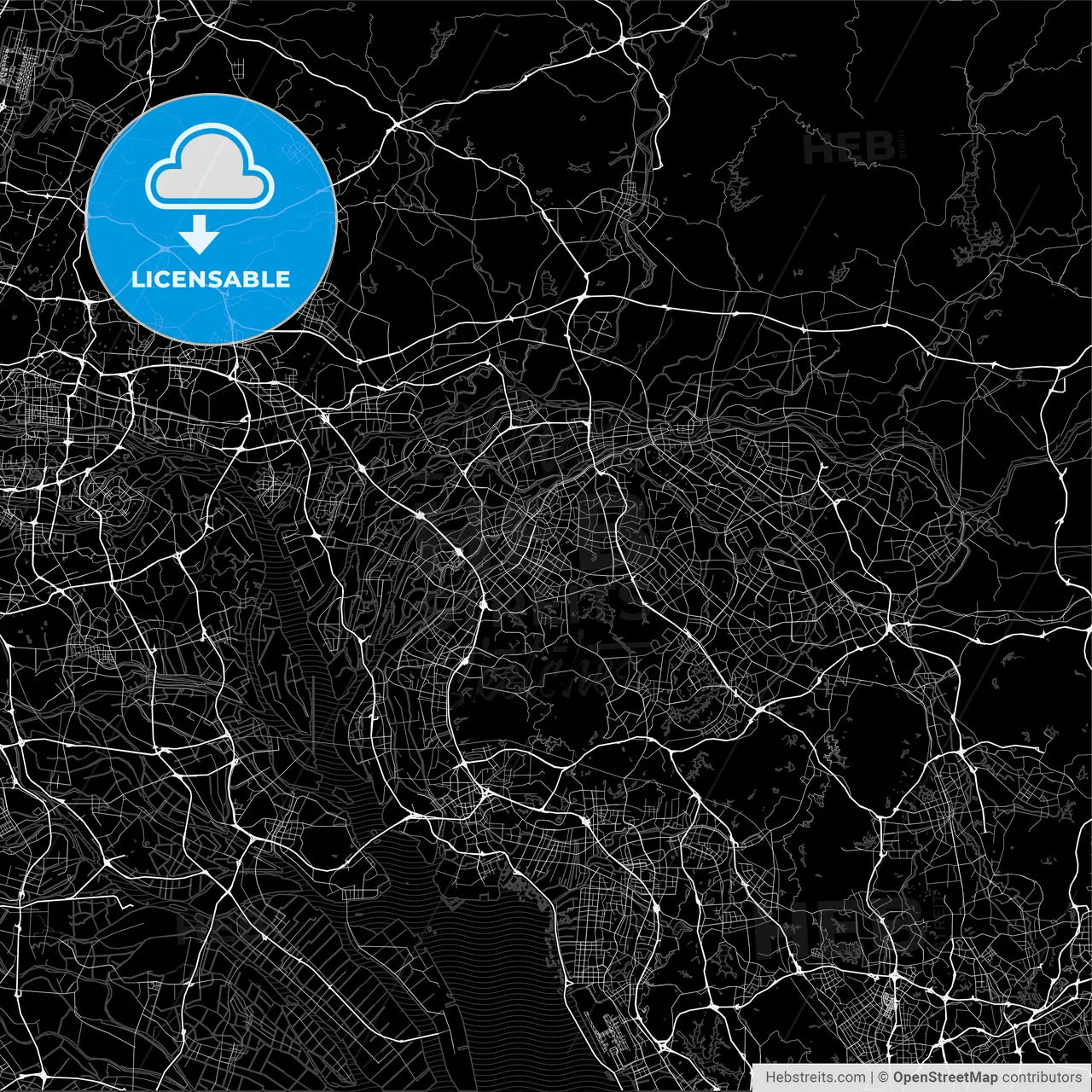 Area map of Dongguan, China, Province Guangdong