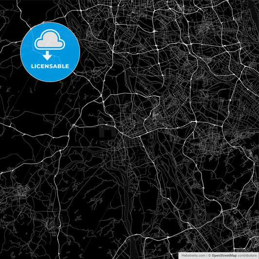 Area map of Jiangmen, China, Province Guangdong