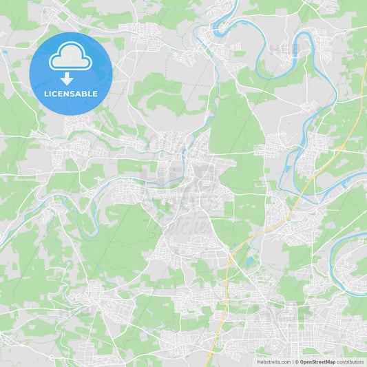 Bietigheim-Bissingen, Germany printable street map