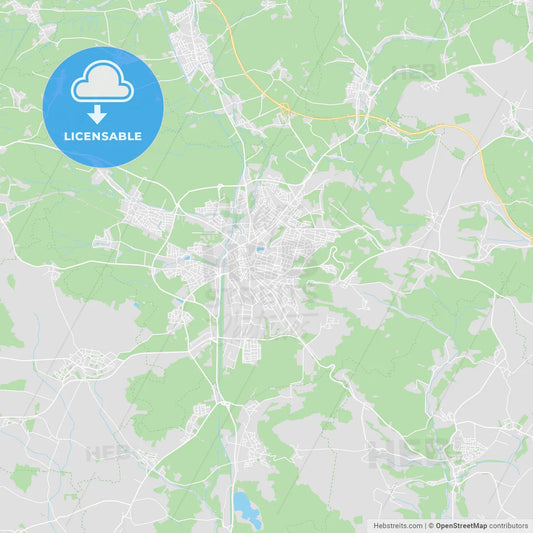Neumarkt in der Oberpfalz, Germany printable street map