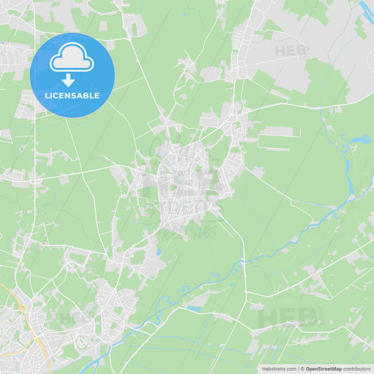 Osterholz-Scharmbeck, Germany printable street map