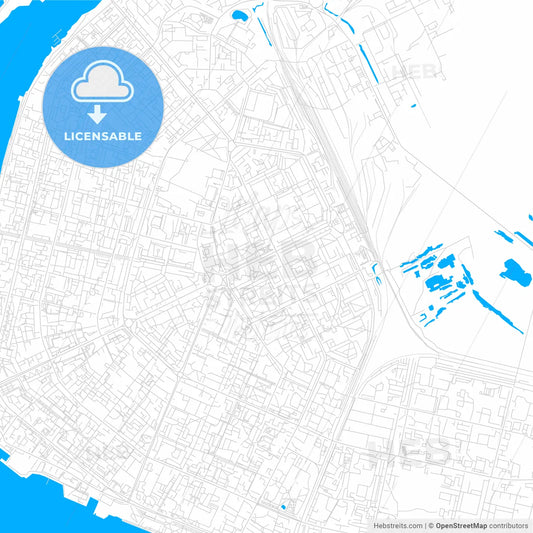 Arkhangelsk, Russia bright two-toned vector map