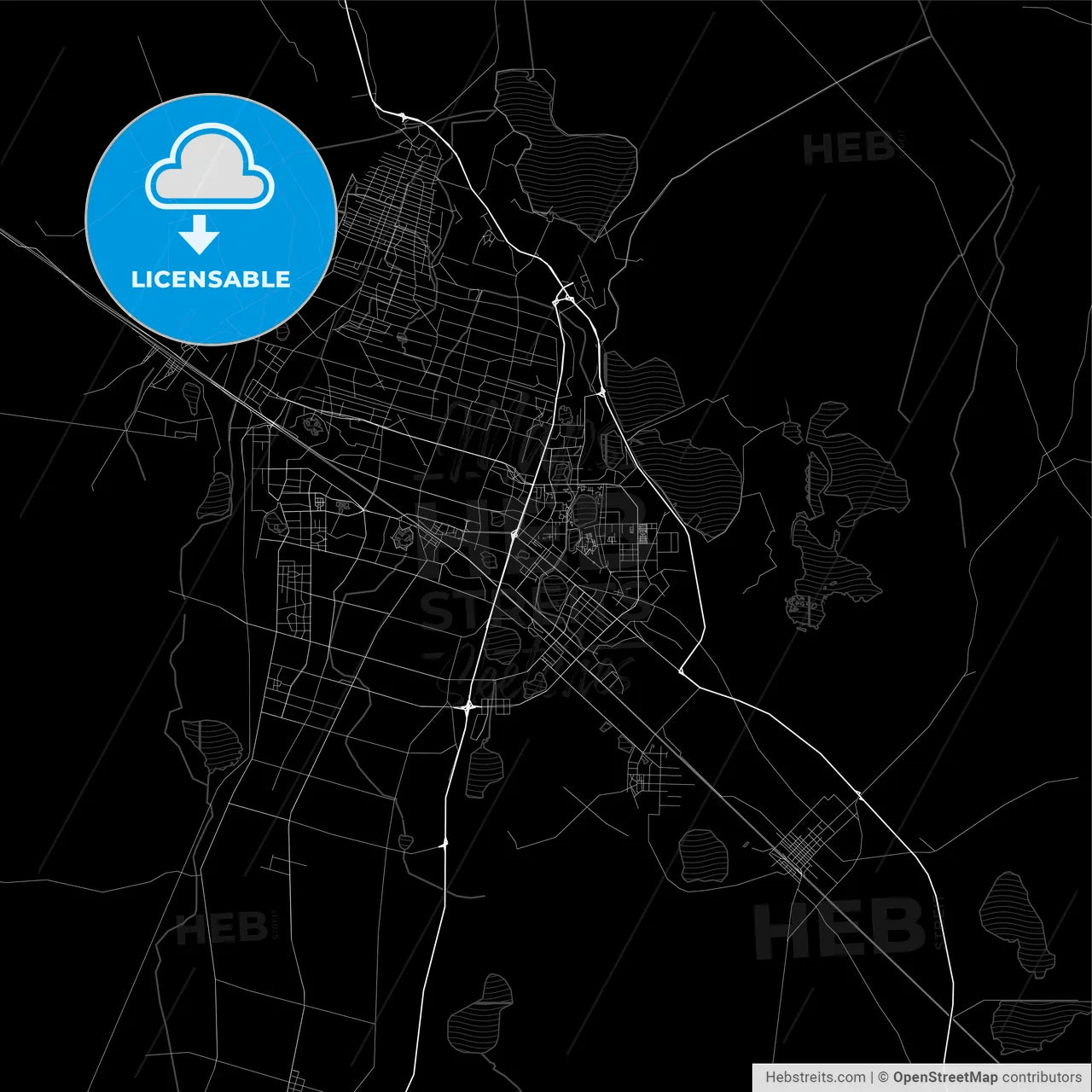 Area map of Daqing, China, Province Heilongjiang