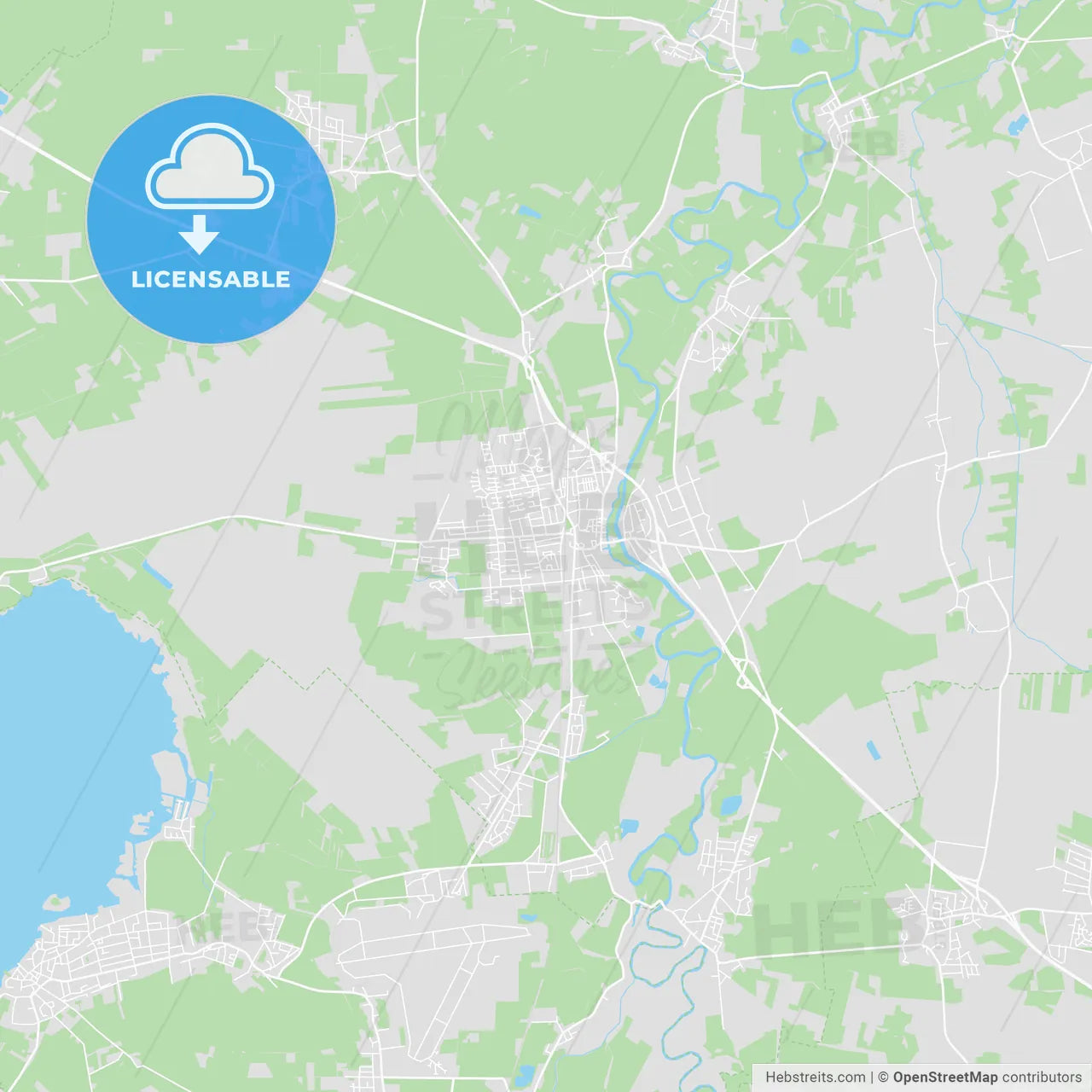 Neustadt am Rubenberge, Germany printable street map