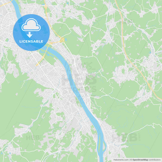 Konigswinter, Germany printable street map