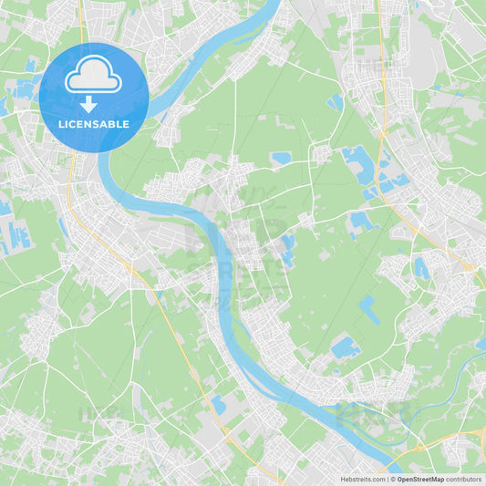 Niederkassel, Germany printable street map