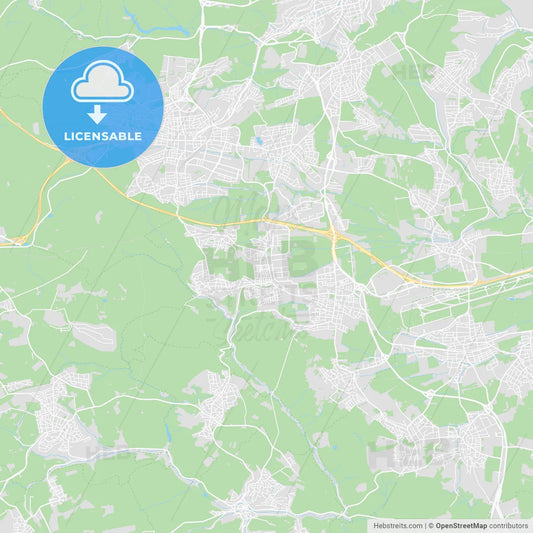 Leinfelden-Echterdingen, Germany printable street map