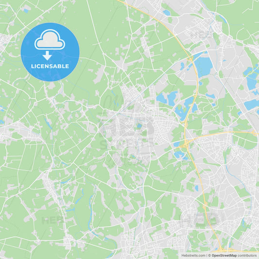 Kamp-Lintfort, Germany printable street map