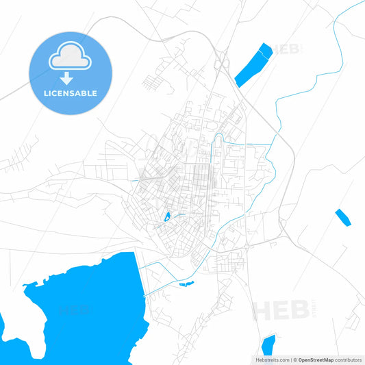 Montana, Bulgaria bright two-toned vector map