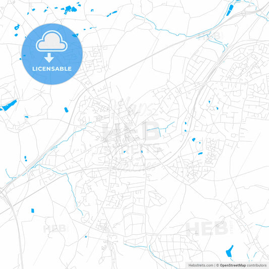 Brentwood, England bright two-toned vector map