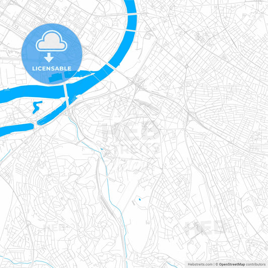 Belgrade, Serbia bright two-toned vector map