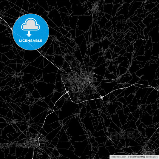 Area map of Olomouc, Czech Republic