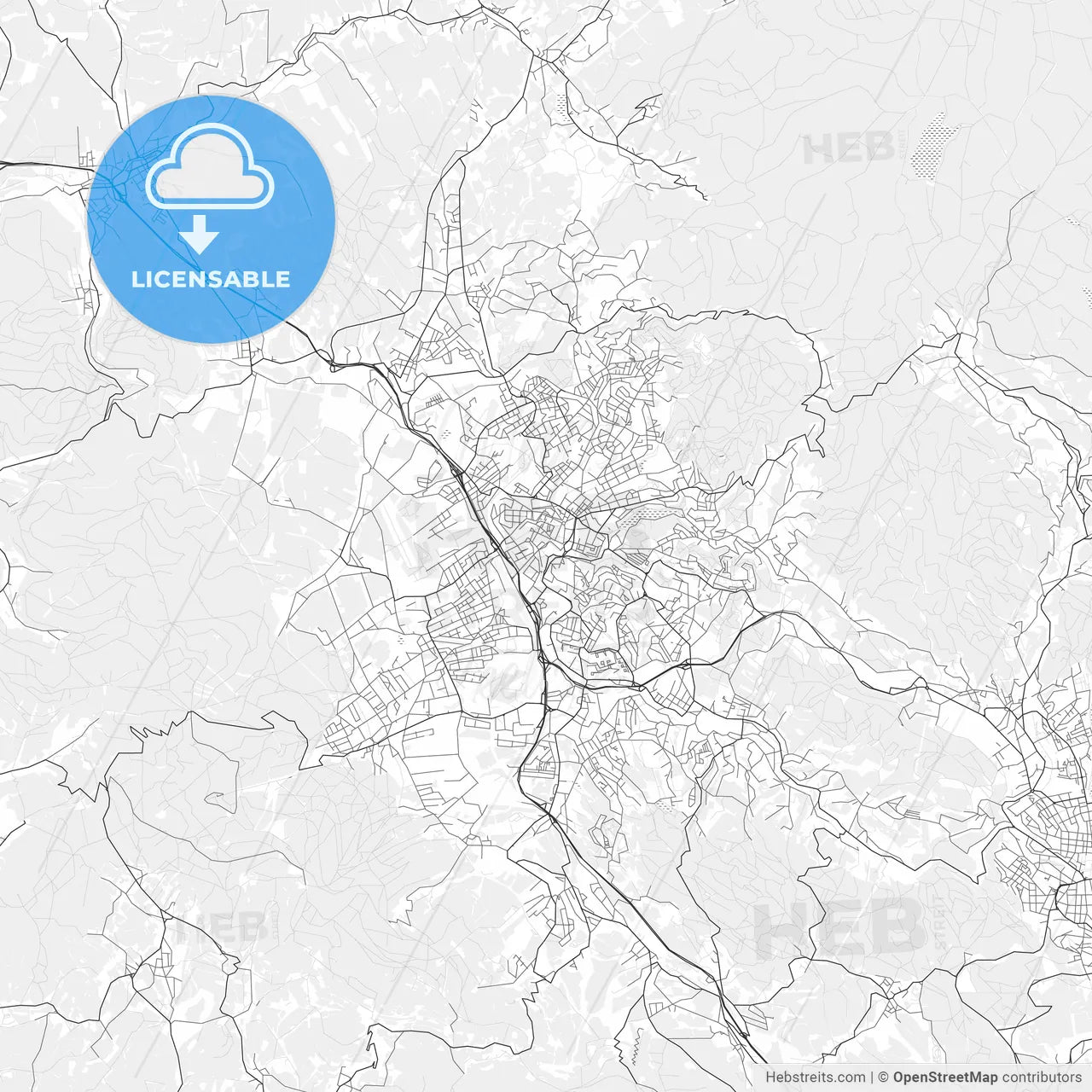 Liberec light vector map
