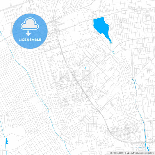 Almaty, Kazakhstan bright two-toned vector map