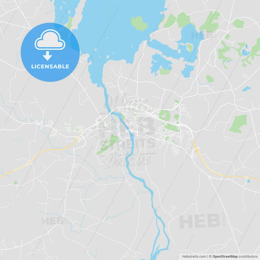 Athlone, Ireland printable street map