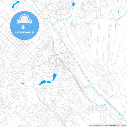 Chișinău, Moldova bright two-toned vector map