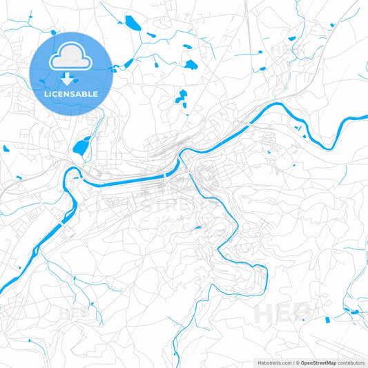 Karlovy Vary, Czechia bright two-toned vector map
