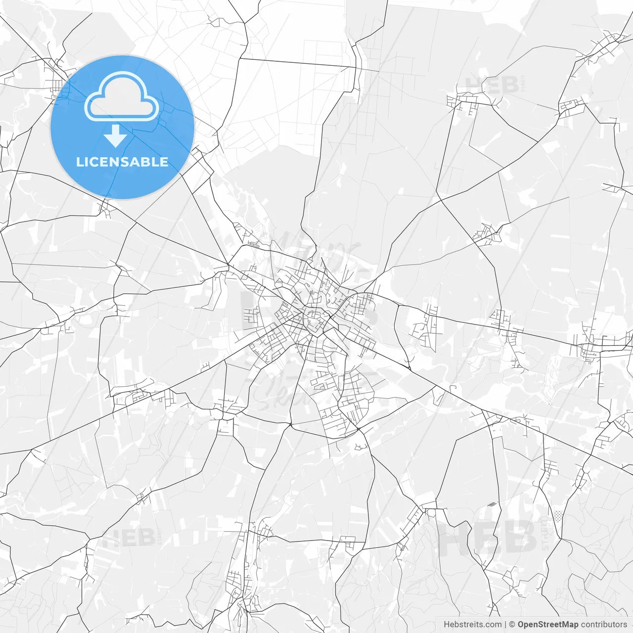 Opava light vector map