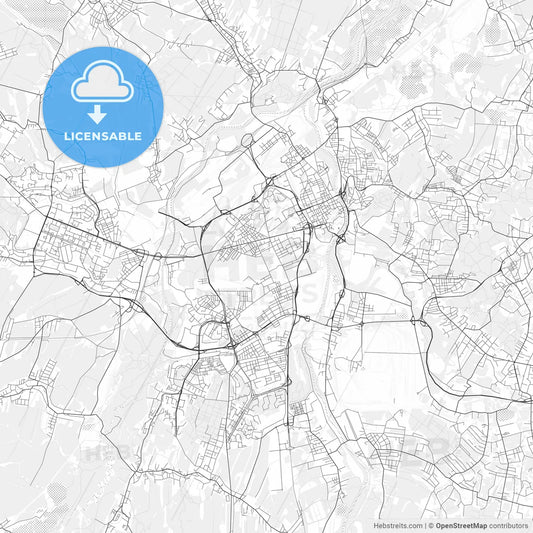 Ostrava light vector map