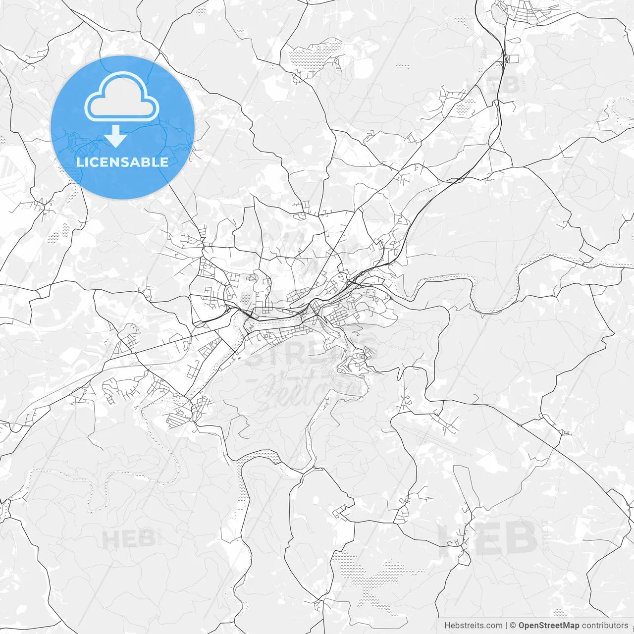 Karlovy Vary light vector map