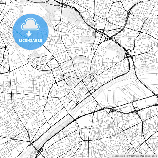 Vector PDF map of Argenteuil, France